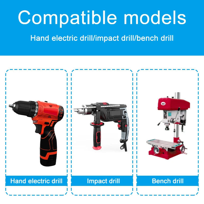3-Piece Titanium Step Drill Bit Set – 4-12/4-20/4-32mm Hex Step Drill Bit Set Axl