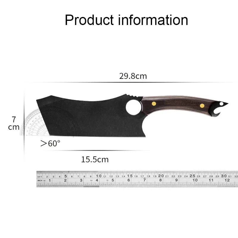 Japanese High Carbon Steel Kitchen Cleaver & Boning Knife Kitchen Cleaver Knife Axl