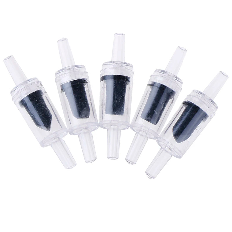 5-Pack Aquarium Air Pump Check Valve – One-Way Anti-Backflow Aquarium Check Valve Axl Black