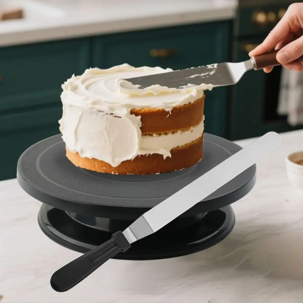 Stainless Steel Cake Spatula – Non-Stick Smoother 6 to 12 Inch Cake Decorating Spatula Axl