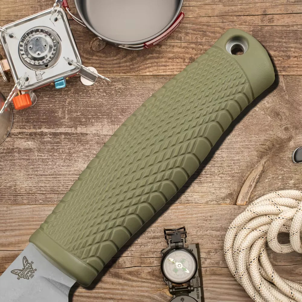 Outdoor Camping Fixed Blade Knife – D2 Steel & Leather Sheath Fixed Blade Knife Axl