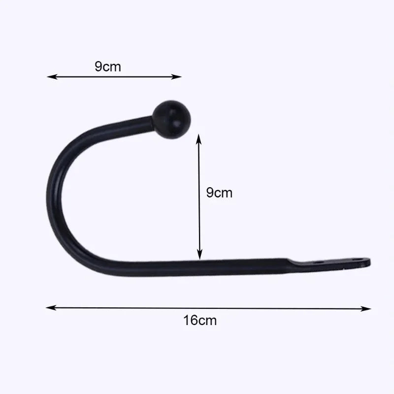 Retro U-Shaped Wall Hooks Set of 2 – Curtain Holdback with Screw Curtain Holdback Hooks Axl