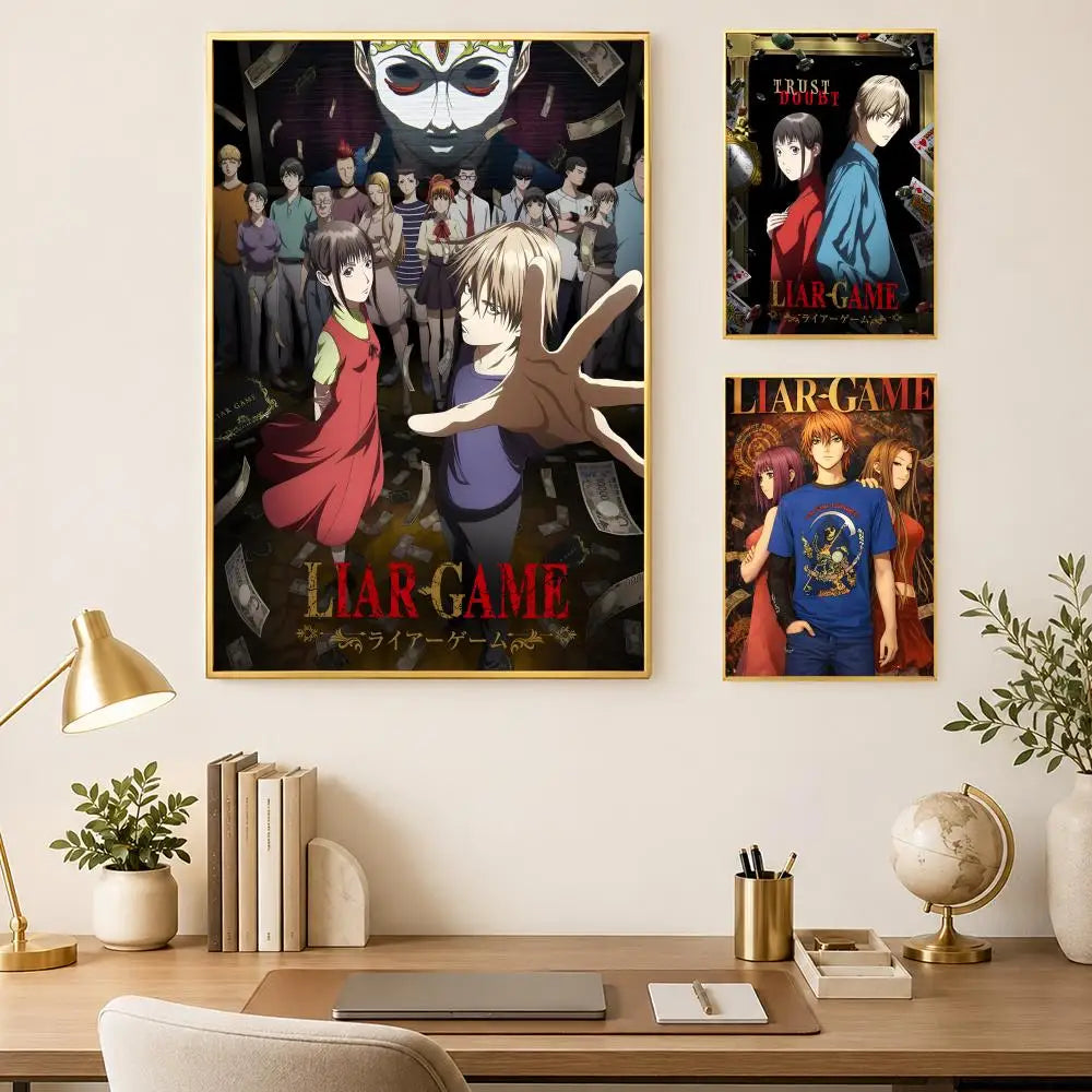 Liar Game Poster Self-Stick HD PVC Waterproof Wall Art Decor Wall Art Poster Axl
