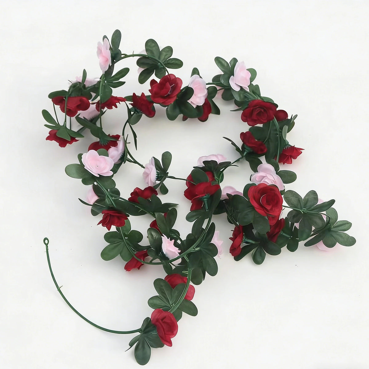 Rose Artificial Flower Vine Garland – Silk Wedding & Home Decor Artificial Flower Garland Axl Pink 1 pc