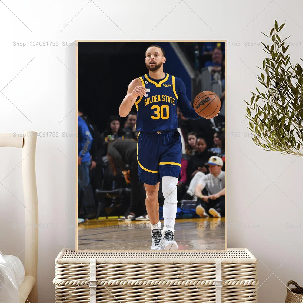 Stephen Curry Basketball Poster – Self-Adhesive Waterproof Wall Art Wall Art Poster Axl z3 30x42cm No Frame