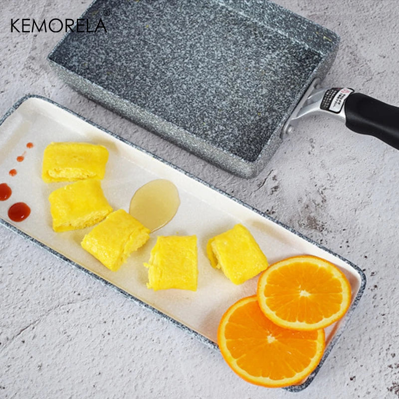 KEMORELA Tamagoyaki Non-Stick Stone Pan – Gas & Induction Non-Stick Egg Pan Axl