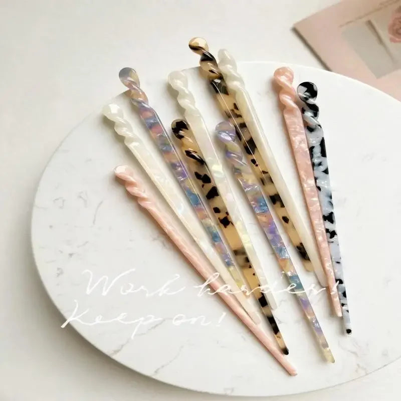 Chinese Acetate Hair Sticks – Vintage Chopstick Hairpin for Women Chopstick Hairpin Axl