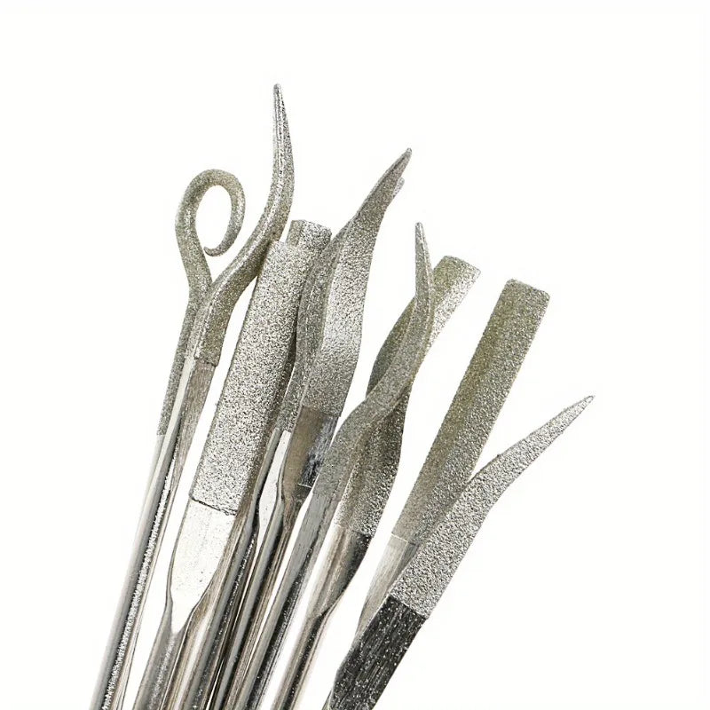10-Pc Diamond Riffler Files Set – Jewelry, Watch & Metal Tools Diamond Riffler Files Axl