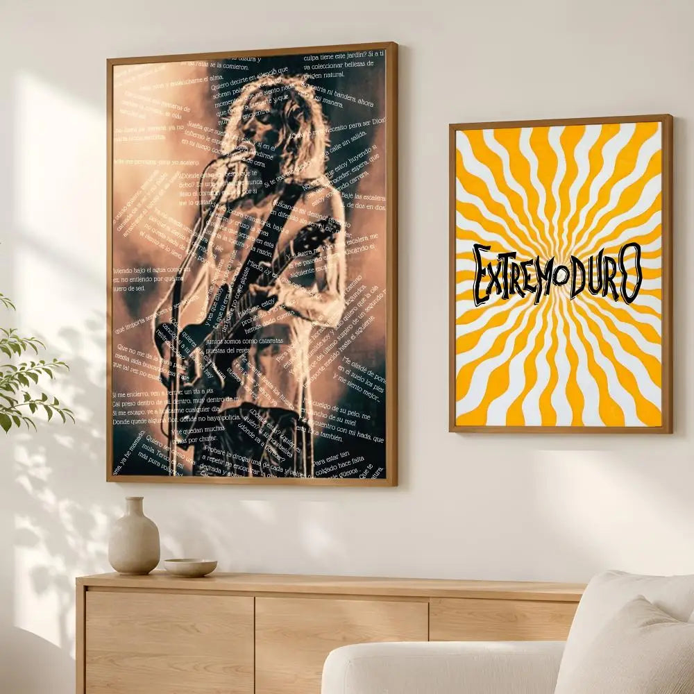 Extremoduro Band HD Self-Stick PVC Wall Art Poster | Waterproof Wall Art Poster Axl