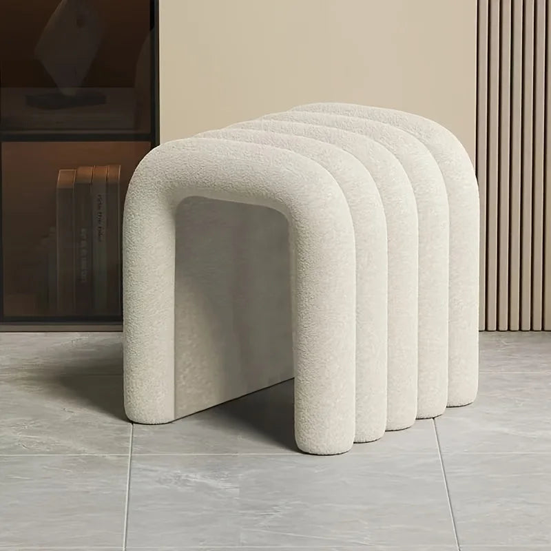 Luxury Velvet Accent Stool – Footrest & Makeup Bench Velvet Accent Stool Axl