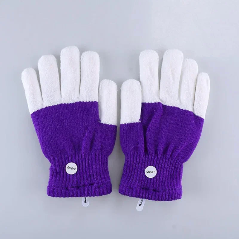 LED Glowing Gloves – Light-Up Fingertip Flash Party Gloves LED Party Gloves Axl