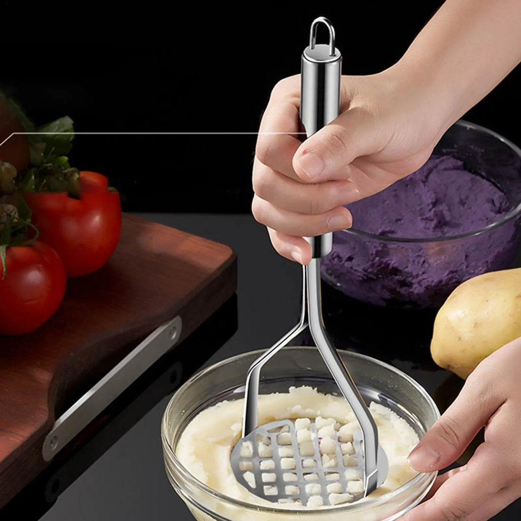 Stainless Steel Potato Masher – Mashing & Pureeing Kitchen Tool Potato Masher Axl