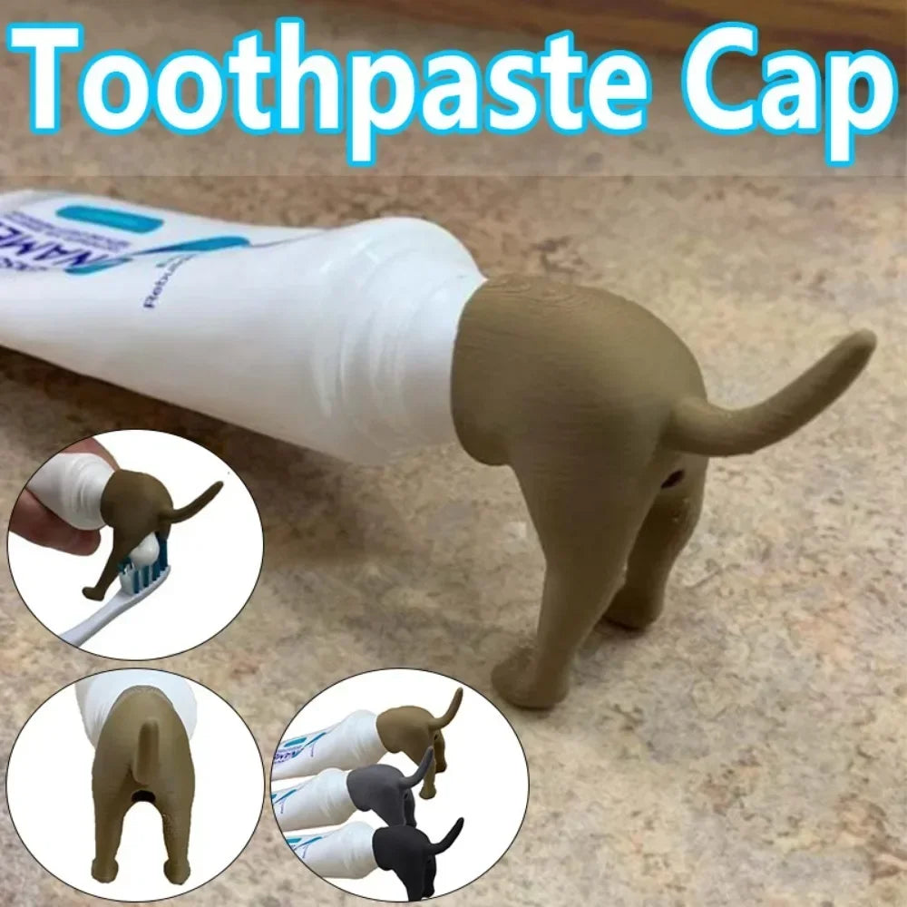 Funny Pooping Dog Butt Toothpaste Dispenser Topper for Kids Toothpaste Dispenser Axl