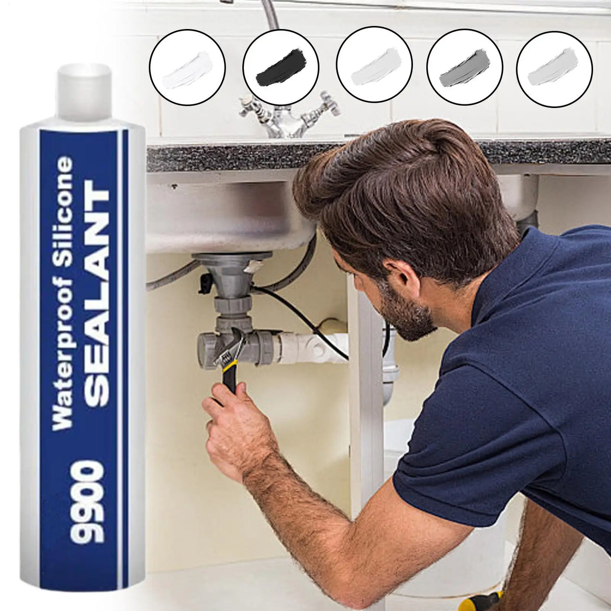 9900 Waterproof Silicone Sealant – UV-Resistant Adhesive 400g Silicone Sealant Axl