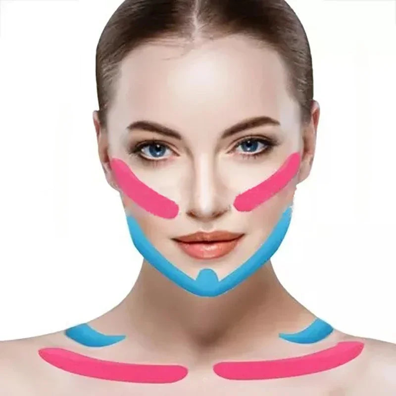 Kinesiology V-Line Face Lifting Tape – 3/5 Pack | 2.5cm×5m Face Lifting Tape Axl