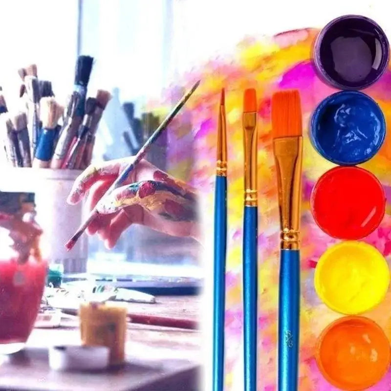 10-Piece Artist Paint Brush Set – Acrylic, Oil & Watercolor Artist Paint Brushes Axl