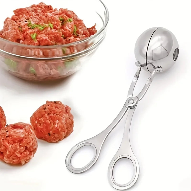 Stainless Steel Meatball Maker Scoop – Non-Stick Tongs Meatball Maker Scoop Axl Small