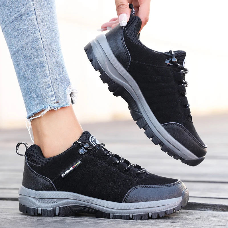 AZGB Women's Retro Suede Hiking Sneakers – Anti-Slip Outdoor Women's Hiking Sneakers Axl