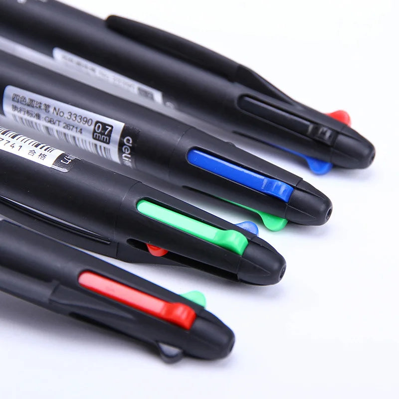 5-Pack 4-Color Ballpoint Pens 0.7mm – School & Office Writing Multicolor Ballpoint Pen Axl
