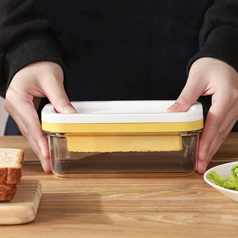 Butter Cutter Slicer Box with Lid – Stainless Steel Dish Butter Slicer Dish Axl