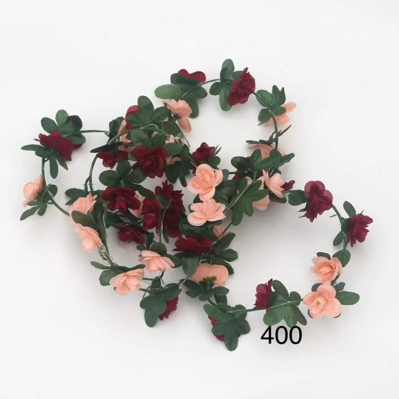 Rose Artificial Flower Vine Garland – Silk Wedding & Home Decor Artificial Flower Garland Axl Light Pink 1 pc