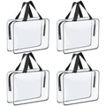 Clear PVC Organizer Bags 4/6 Pcs – Waterproof Zipper Storage Storage Organizer Bags Axl 4Pcs 30x10x22cm