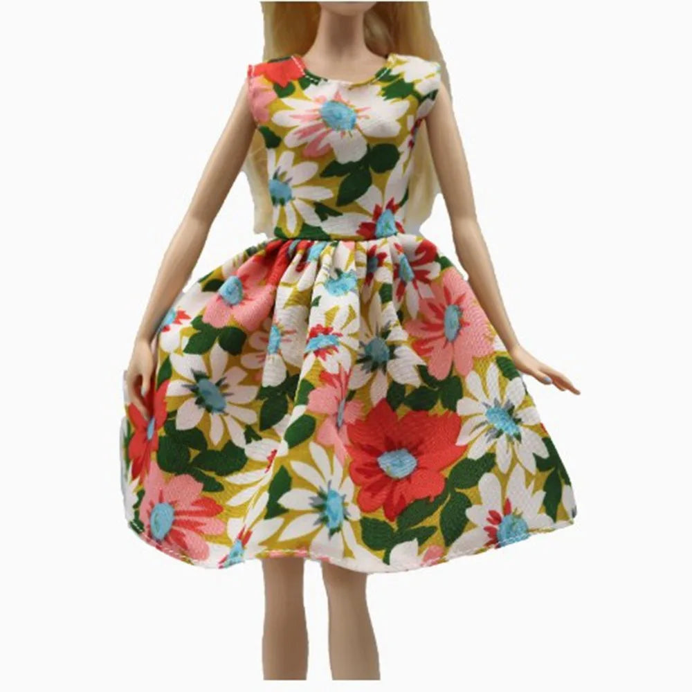 Handmade Doll Clothes Floral & Polka Dot Dresses for 30cm Dolls Doll Clothes Axl 5
