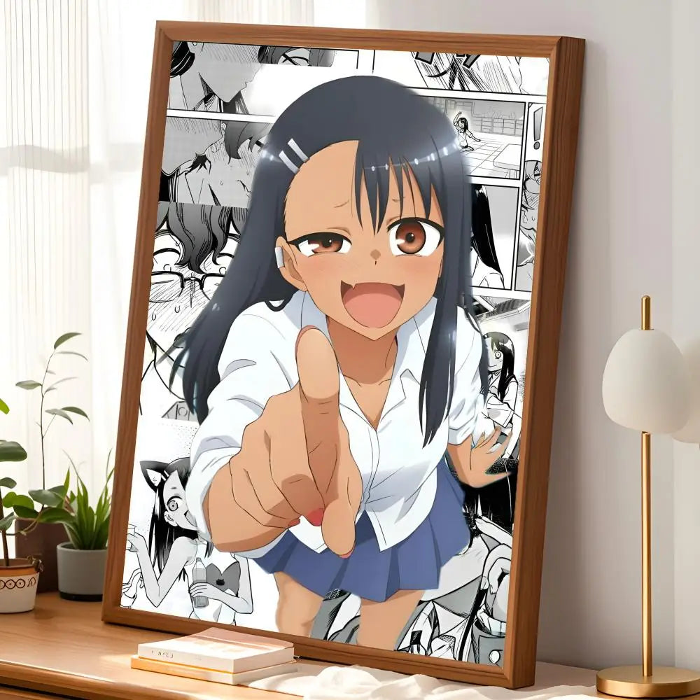Miss Nagatoro Anime Poster Self-Stick HD PVC Waterproof Wall Art Anime Wall Poster Axl