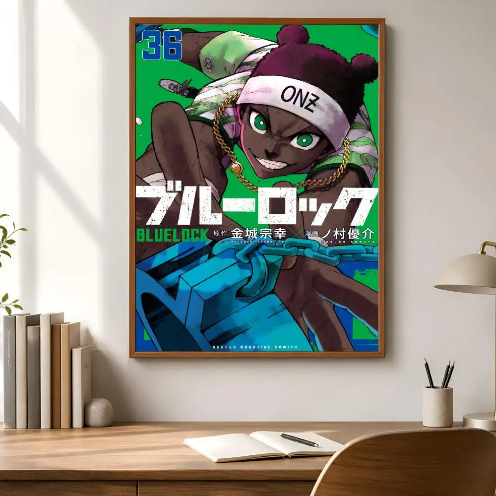 Blue Lock Anime Poster – Self-Adhesive Waterproof Wall Art Anime Wall Poster Axl