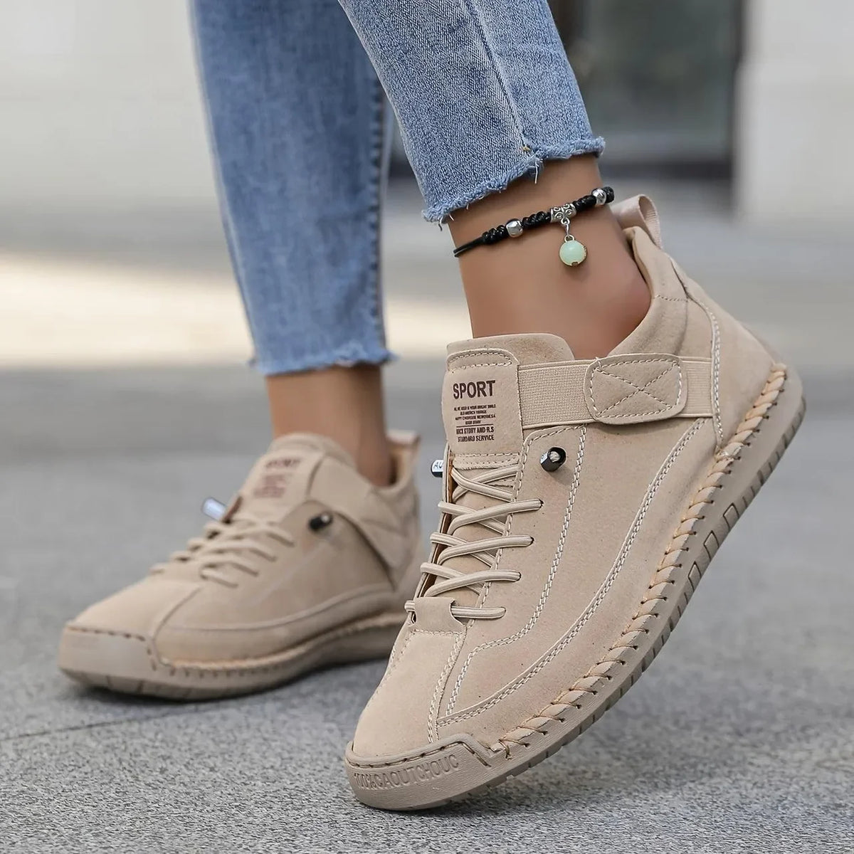 Women's Retro Lace-Up Ankle Boots – Anti-Slip & Waterproof Women's Ankle Boots Axl