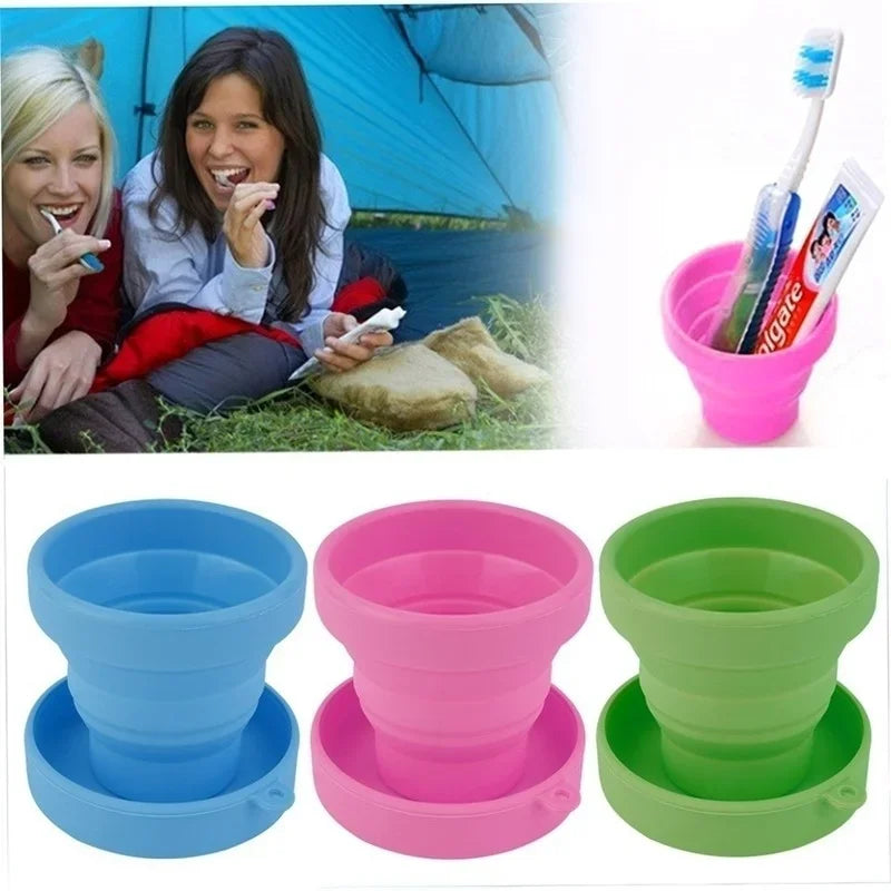 Foldable Silicone Travel Cup – Collapsible Portable Drinking Cup Collapsible Travel Cup Axl