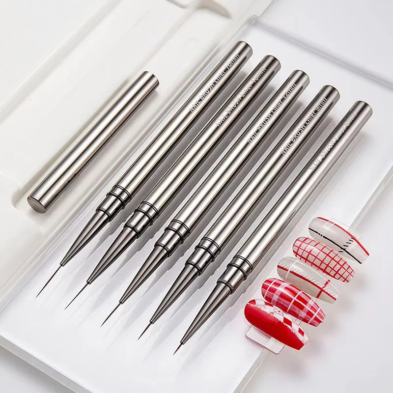 Nail Art Liner Brush Set 6–18mm | UV Gel Painting Pen Kit Nail Art Brush Set Axl