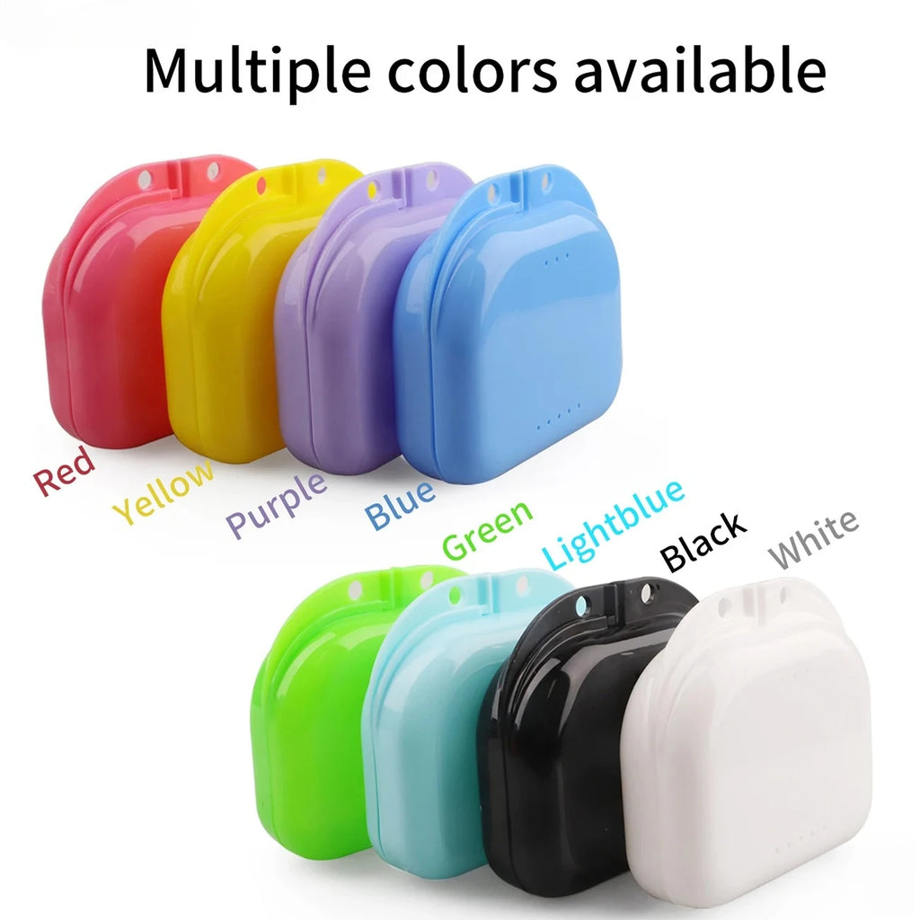 2-Pack Portable Dental Retainer & Denture Case – Multi-Color Dental Retainer Case Axl