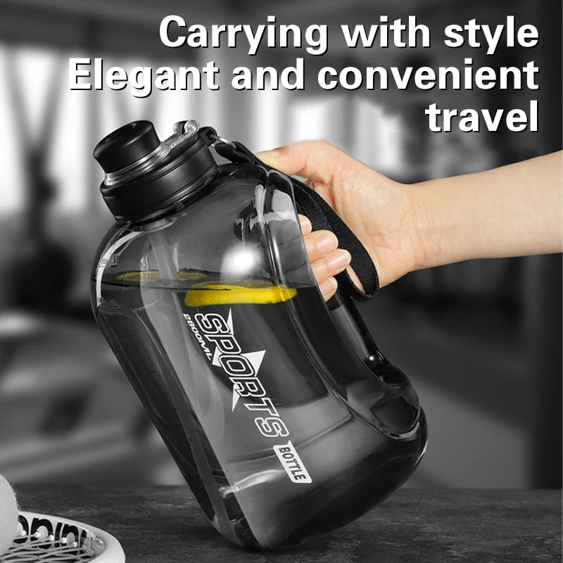 Large Sports Water Bottle 1.8L/2.8L BPA-Free with Straw & Handle Sports Water Bottle Axl