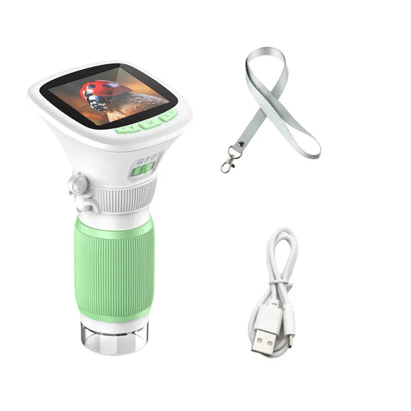 Handheld Digital Microscope – 2.4" HD Screen & 500x Zoom Digital Microscope Axl green