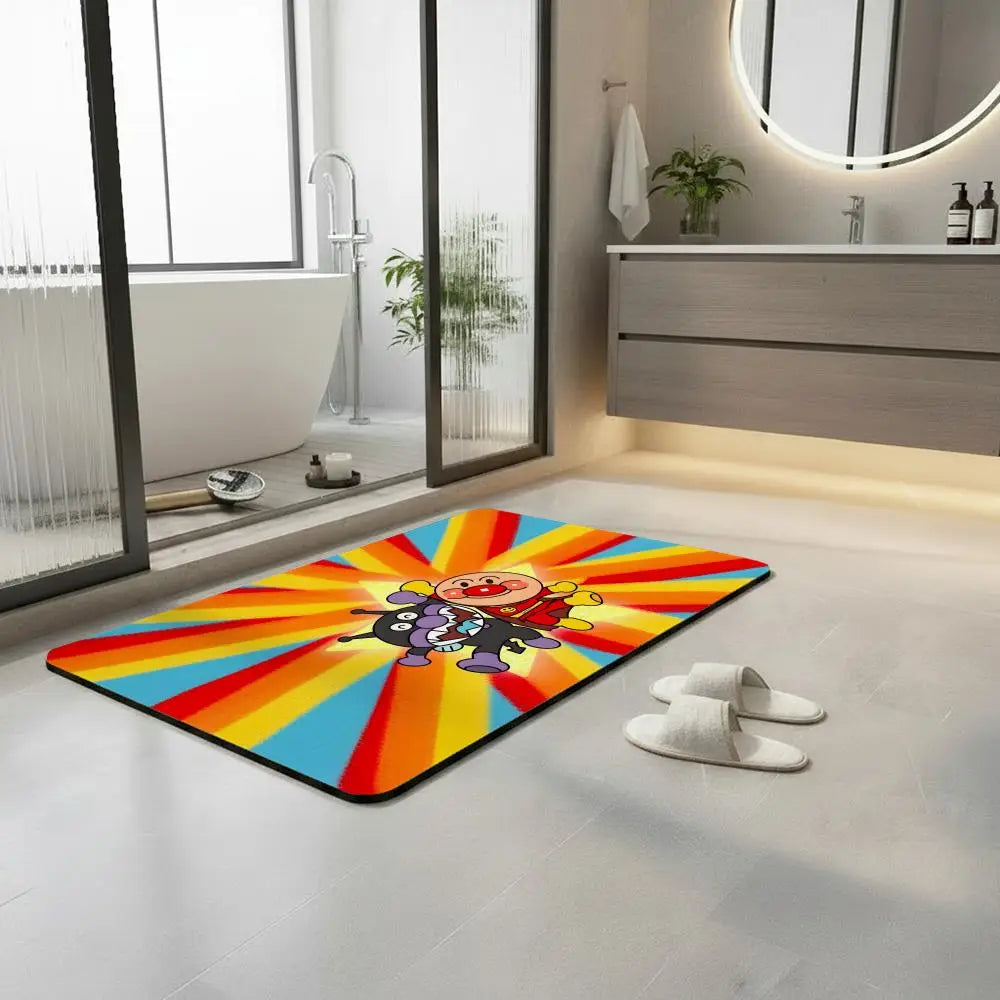 Cartoon Breadwinners Diatomite Bath Mat – Quick Dry Non-Slip Diatomite Bath Mat Axl