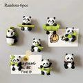 6-Piece Cartoon Animal Resin Fridge Magnets – Cute Panda Set Decorative Fridge Magnets Axl Random-6pcs