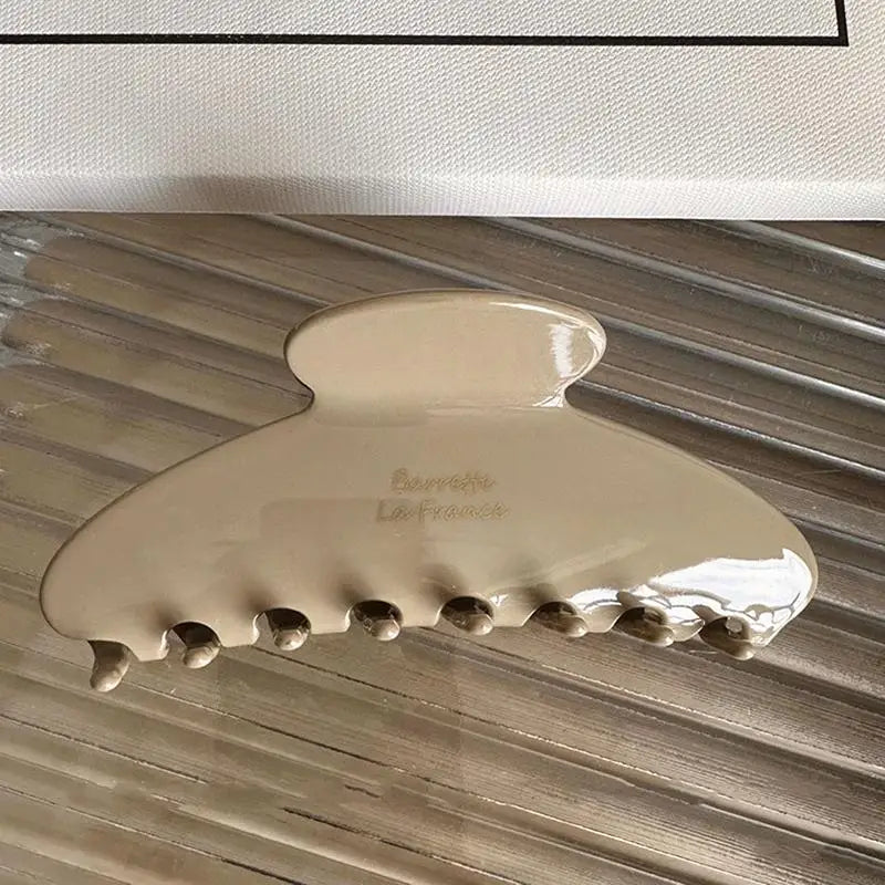 Large Acetate Hair Claw Clip – Retro Korean Shark Clip Hair Claw Clip Axl Khaki