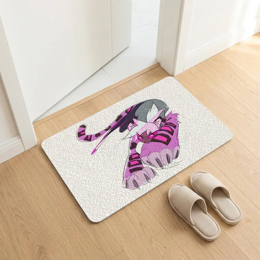 Kipo Wonderbeasts Diatomite Bath Mat – Quick Dry & Anti-Slip Diatomite Bath Mat Axl White6 50x80cm