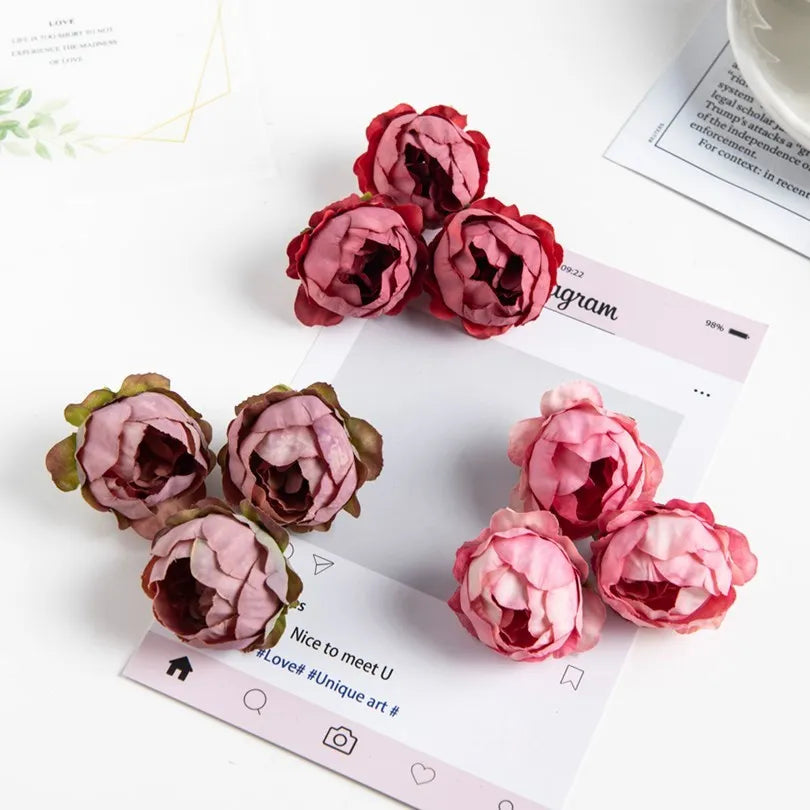 Pink Silk Peony Buds 10/50 Pcs – Artificial Flowers for Crafts Artificial Silk Flowers Axl