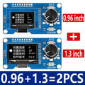 OLED Display 0.96/1.3" + EC11 Rotary Encoder Module for Arduino OLED Display Module Axl 0.96 1.3 inch 2PCS