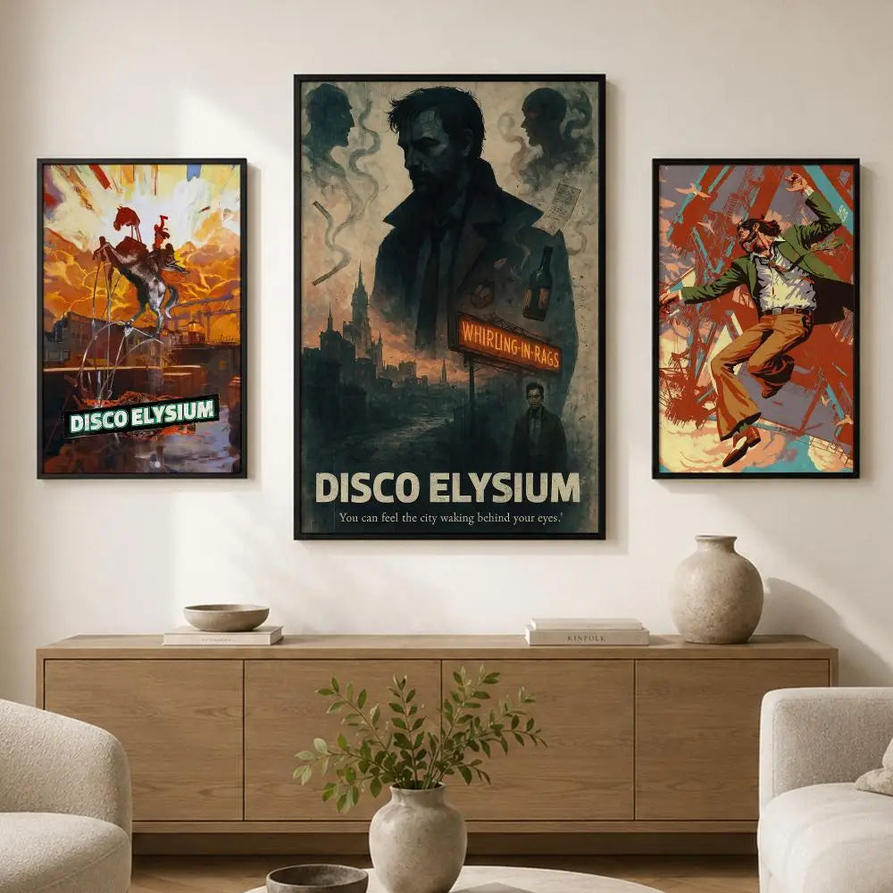 Disco Elysium Poster – Self-Adhesive HD Wall Art Decor Decorative Wall Poster Axl