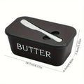 Sealed Butter Dish with Knife – Butter & Cheese Storage Box Butter Dish Axl black
