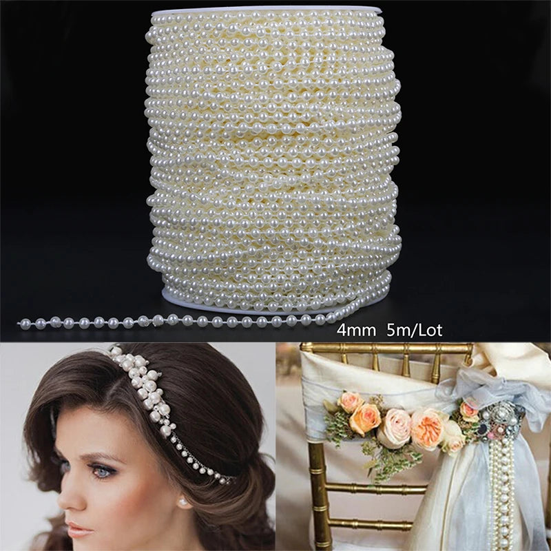 ABS Pearl Bead Rope – DIY Craft, Jewelry & Wedding Décor Pearl Bead Trim Rope Axl