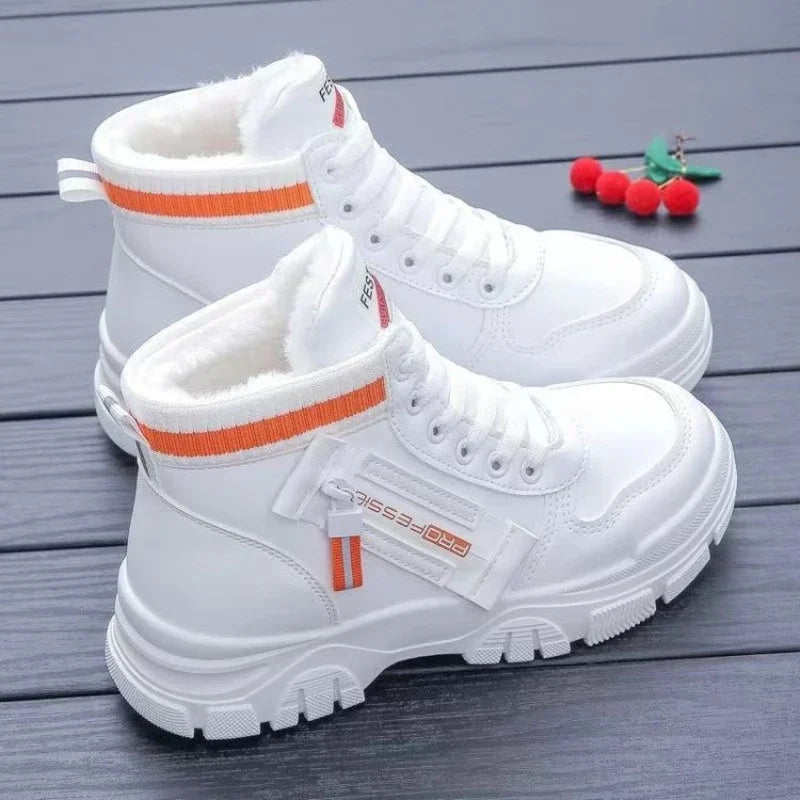 Women's Winter Ankle Boots – Plush Lace-Up Snow Sneakers Women's Ankle Boots Axl