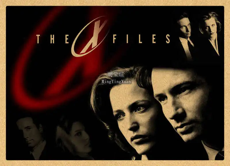 X-Files "I Want to Believe" UFO Alien Vintage Kraft Poster Vintage Wall Poster Axl 6 42x30cm