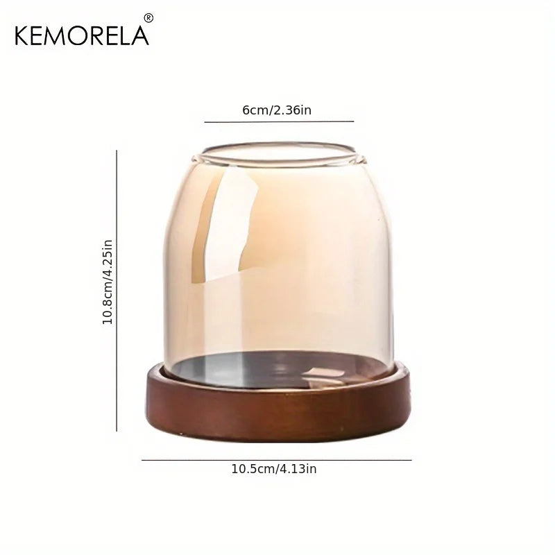 KEMORELA Glass Utensil Storage Jar with Tray – Kitchen Organizer Utensil Storage Organizer Axl A