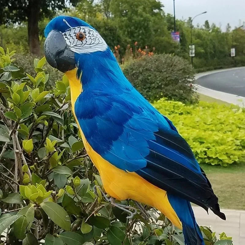 Handmade Foam Feather Macaw Parrot Garden Figurine 45/60cm Garden Bird Figurine Axl