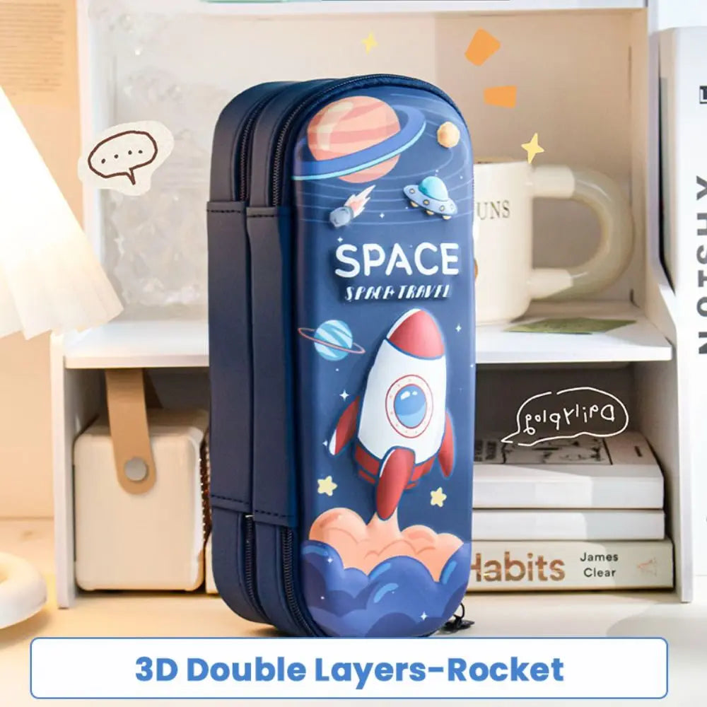 Capybara 3D Pencil Case – Double Layer Large Capacity Pen Box Pencil Case Axl Rocket