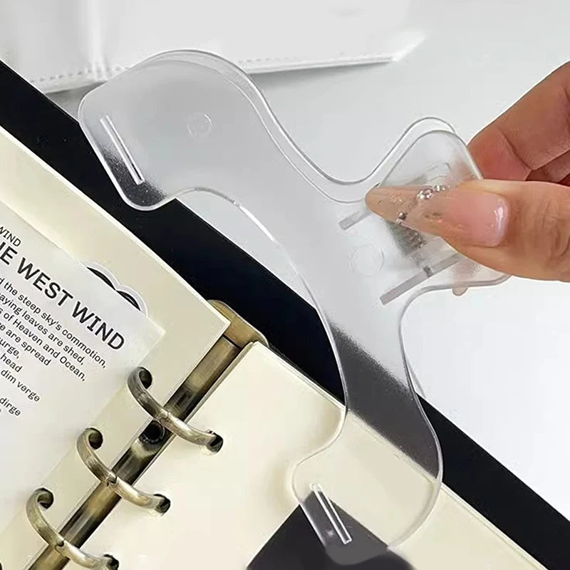 Frosted Transparent Book Page Holder Clip & Desk Memo Clip Book Page Holder Axl